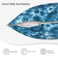 thumbnail image 5 of Fotbe Blue Tie Dye Pattern Velvet Decorative Throw Pillow Covers with Elegant Piping, Soft Plush Cushion Cover for Sofa, Bed, Car, Office-20"x20", 5 of 8