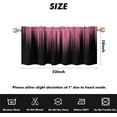 thumbnail image 6 of Pink and Black Kitchen Valance Curtain for Window Ombre Abstract Girly Modern Art Fun Small Short Home Living Room Bedroom Bathroom Drapes Fabric 1 Panel, 52" W x 18" L, Gradient, 6 of 6