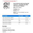 thumbnail image 2 of Front Control Arm Ball Joint Sway Bar Link Kit 12 - Compatible with 2008 - 2009 Chevrolet Trailblazer - Autopart Premium, 2 of 2