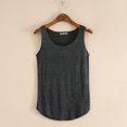 thumbnail image 2 of Vedolay Womens Summer Tank Tops Womens Cap Sleeve Blouses T-Shirt Casual Loose Fit Basic Shirts Tank Tops,Dark Gray One Size, 2 of 3