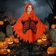 thumbnail image 5 of Girls Hooded Jumpsuits Long Sleeve Graphic Bluses Halloween Themed Party Costume Stylish Festival Tops for Kids, 5 of 8