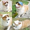 thumbnail image 4 of Sombrero para perros con orificios para las orejas – Gorra de béisbol transpirable con visera para paseos por la playa en verano, correa ajustable para la barbilla para protección solar al a, 4 of 5