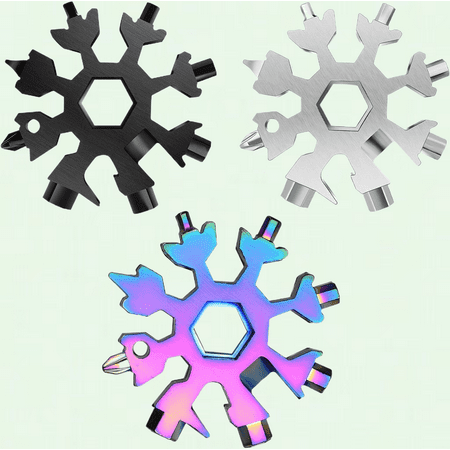 Snowflake Stainless Steel Multi-Tool 18-in-1 Portable Screwdriver for Outdoor Camping/Christmas