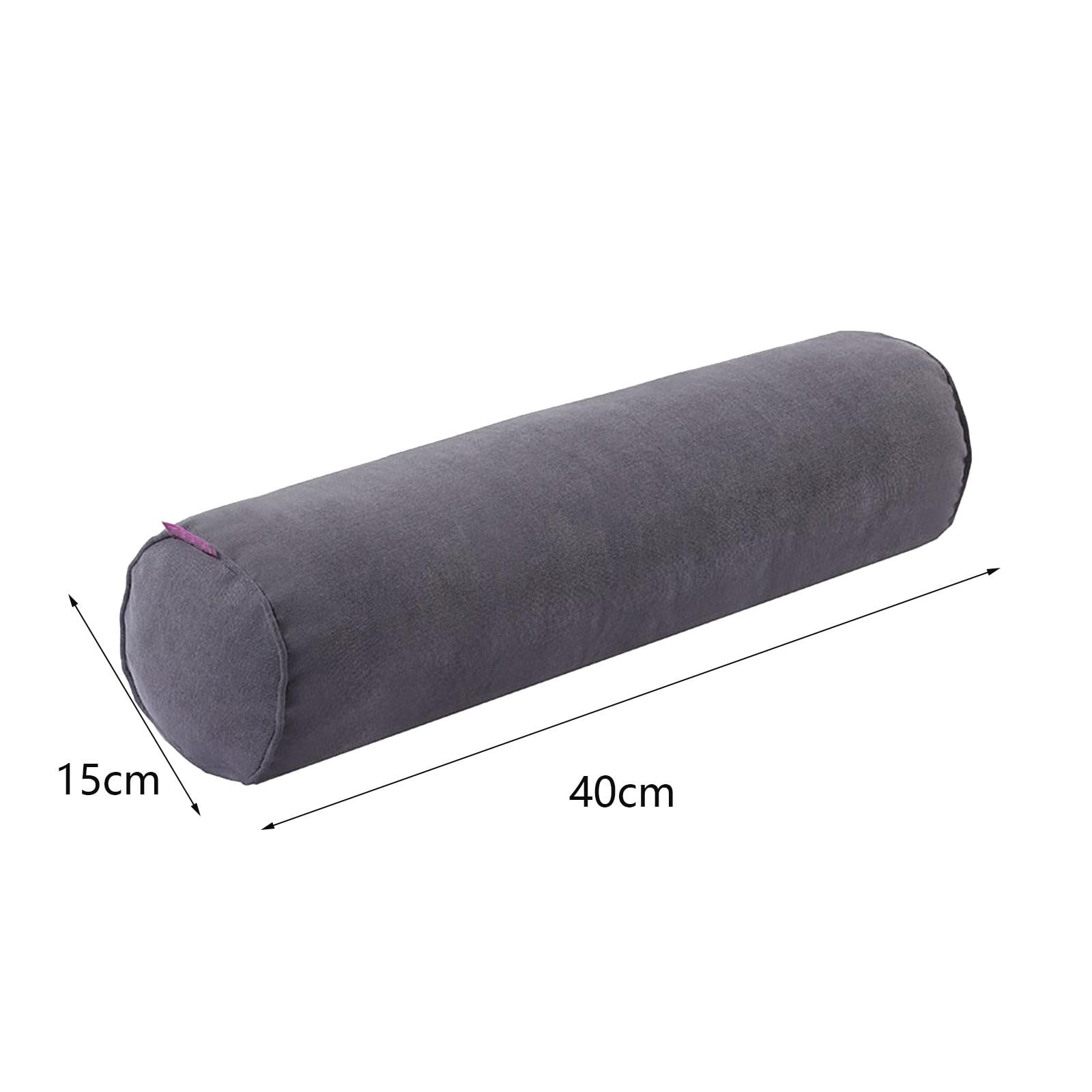 EHJRE Round Neck Pillow Comfortable Cylinder Cushion Cervical Neck Roll Bolster Pillow Hollow Cloth Soft Support for Chair Bed Car Office Suitable for Home Jazz grey