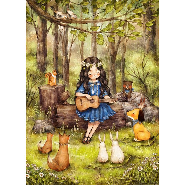 Pintura de Diamantes FLhrweasw 5D Little Girl Decoración cuadrada 45x60cm Nuevo