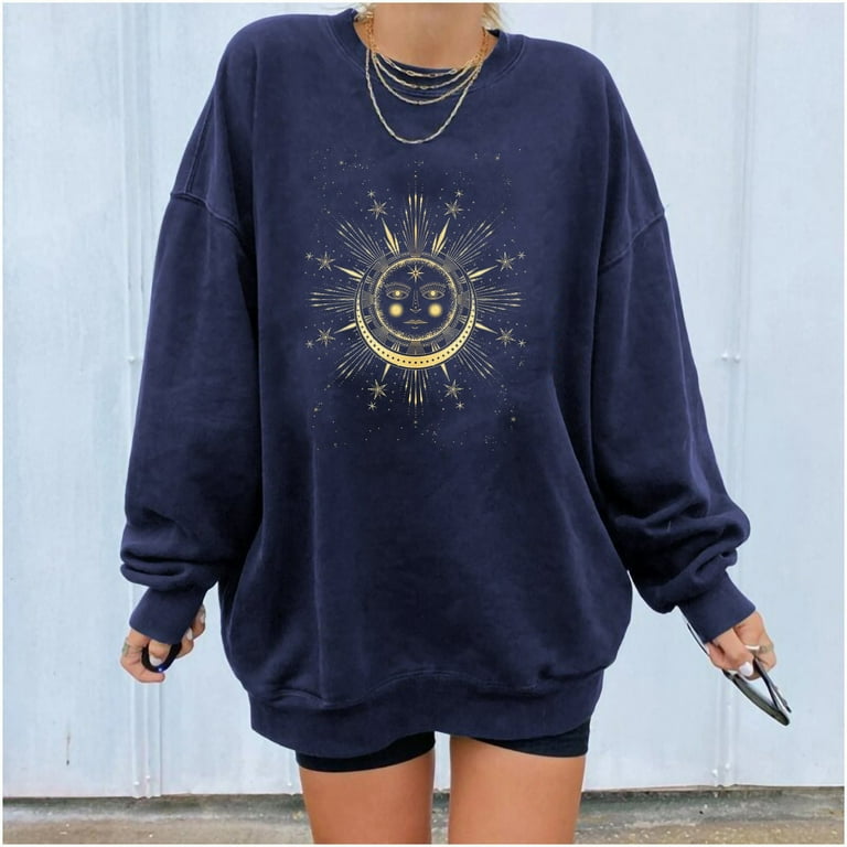 Sun print long online sleeve sweatshirt
