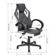 thumbnail image 3 of Silla Gamer Linton White reclinable ergonomica comoda ajusta R21 Muebles LInton White LP LMKZ Silla gamer, 3 of 5