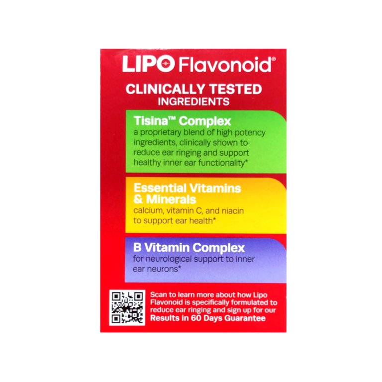 Lipo-flavonoid Plus Extra Strength Unique Ear Health Formula, 100ct, 3-Pack, Size: 100 ct