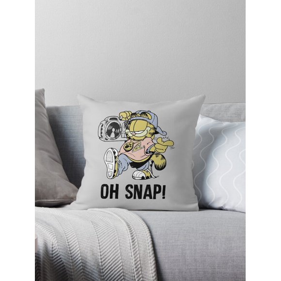 Funny Oh Snap The Cat Garfield Cartoon Gift Fan Throw Pillow Covers Cases Cushion Cover Case Sofa Two Side