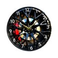 thumbnail image 3 of lingqin 2D Car Wheel Hub Wall Clock Hanging Clock Quiet Large Arabic Numerals Decorative 30cm, 3 of 9
