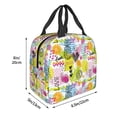 thumbnail image 3 of Salouo Tropical Pineapples for Unisex Lunch Bag Leakproof Lunch Tote Large Capacity Reusable Insulated Lunch Box Cooler Lunch Container for Work/Office/Picnic/Travel-Black, 3 of 8