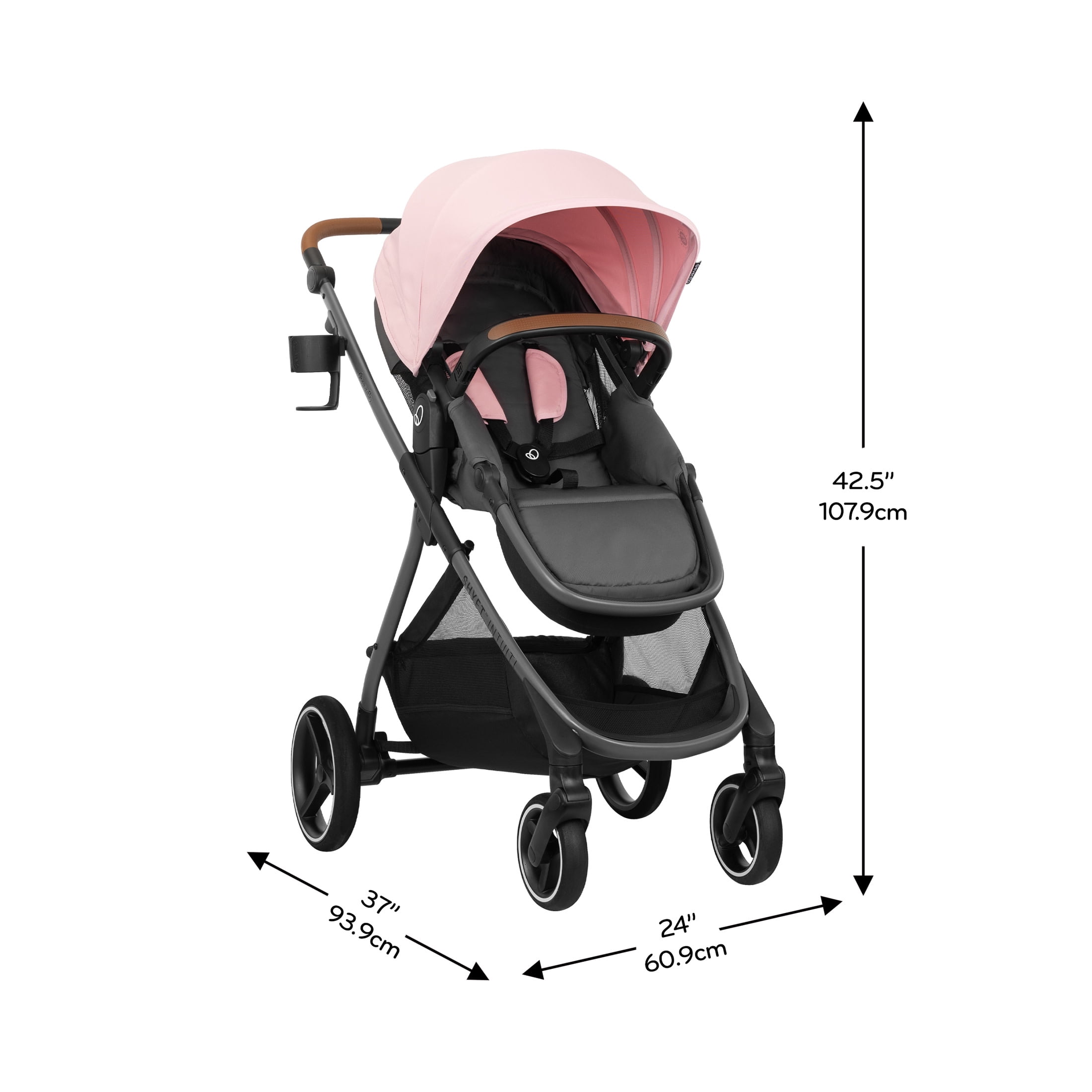 Evenflo Shyft Intuiti Travel System With Revolve180 LiteMax NXT Rotating Infant Car Seat, Amaranth Pink