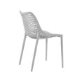 thumbnail image 4 of Meridian Furniture Mykonos Grey Outdoor Patio Dining Chair (Set of 4), 4 of 9