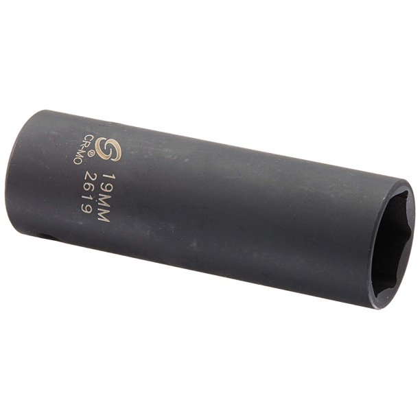 Sunex Tools 2619 1/2" Drive 19MM Extra Thin Wall Deep Impact Socket