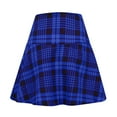thumbnail image 4 of Women‘s Plaid Pencil Skirt, High Waist Bodycon Fit in Classic Tartan Pattern, Perfect for Office, School, Holiday Parties, and Fall/Winter Fashion. Blue S, 4 of 5