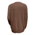 thumbnail image 5 of Winter Knitted Pullover Sweater Soft Cozy Warm Long Sleeve Round Neck Elegant Casual Blouse Loose Fit Comfortable Daily Wear Fall Fashion, 5 of 5
