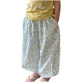 thumbnail image 1 of Odeerbi 1-10 Años Niñas Algodón Bloomers Verano Floral Ruffle Jogger Pantalones Flower Print Lindo Ocio Linterna Pantalones Pantalones Haren Con Bolsillo, 1 of 8