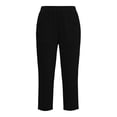 thumbnail image 7 of Women's Summer Casual Solid Color Denim Two Pocket Elastic Waist Straight Leg Pants, 7 of 7