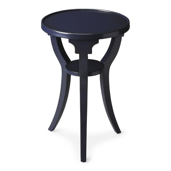 Butler Specialty Company Dalton Wood Round 15.75"W Accent Table - Navy Blue