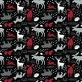 thumbnail image 3 of (2 pack) Eugene Textiles Premium Hudson Forest Animals Print , Width 44' 100% Cotton Fabric, Black color, 3 of 5