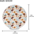 thumbnail image 2 of GZHJMY Autumn Cute Hedgehogs Round Tablecloth 60inch Indoor Wrinkle Free, Pumpkin Pie Circular Lace Table Cover Washable for Kitchen Party BBQ Dining Decor Home Decor, 2 of 7