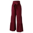 thumbnail image 4 of WILLBEST Pantalones Casuales para Mujer, Pantalones Palazzo Acampanados de Cintura Alta de Verano para Mujer, Pantalones de Playa, Pantalones Largos para Mayor Comodidad y Estilo. Mediana, 4 of 8