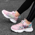 thumbnail image 4 of Djtdsds Toddler Girls Mesh Walking Shoes Lightweight Breathable Casual Sneakers with Cute Character Design Size:9.5-10 Years, 4 of 9