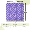 thumbnail image 2 of Purple Cartoon Unicorn Cloud Pattern Square Fitted Tablecloth with Elastic Edge,Square Table Cover,Washable Elastic Table Cover for Home Kitchen Party Decor 36"x36", 2 of 6