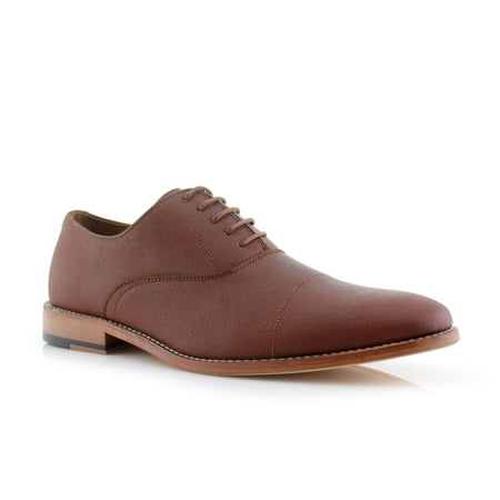 Ferro Aldo Garrett MFA19623L Mens Classic Vegan Leather Lace-Up Oxford Formal Dress Shoes  in Brown  Men s Size 7