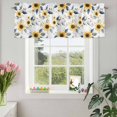 thumbnail image 3 of Valances for Windows Spring Sunflower Leaf Seamless Rod Pocket Short Curtain for Bathroom Living Room Bedroom Farm Blossom Floral 1 Panel 54x18in, 3 of 9