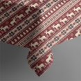 thumbnail image 5 of Red Christmas Reindeer Pattern Square Tablecloth,Waterproof Square Table Cover,Wipeable Spillproof Washable Table Cover for Home Kitchen Party Decor 60"x60"(152x152cm), 5 of 6
