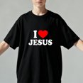thumbnail image 4 of I Love Jesus I Heart Jesus Funny Jesus Shirt 𝓴𝓲𝓭𝓼 Black T-Shirt,S, 4 of 5