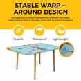 thumbnail image 4 of Spring Easter Table Cloths for 5 Foot Rectangle Tables, Bunny Colorful Eggs Floral Blue Patio Waterproof Elastic Fitted Tablecloths, Washable Rectangular Table Cover for Camping, 4 of 8