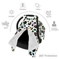 thumbnail image 3 of Car Seat Cover Baby, colorful Leopard printA Baby Car Seat Cover for Baby Boys Girls Newborn , Infant Car Seat Canopy Cover Nursing Breastfeeding Cover Warm Blanket, 3 of 7