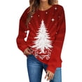 thumbnail image 6 of Zormilly Christmas Sweatshirts for Women Fleece Long Sleeve Crewneck Oversized Sweatshirt Printed Casual Pullover, S-2XL, 6 of 7