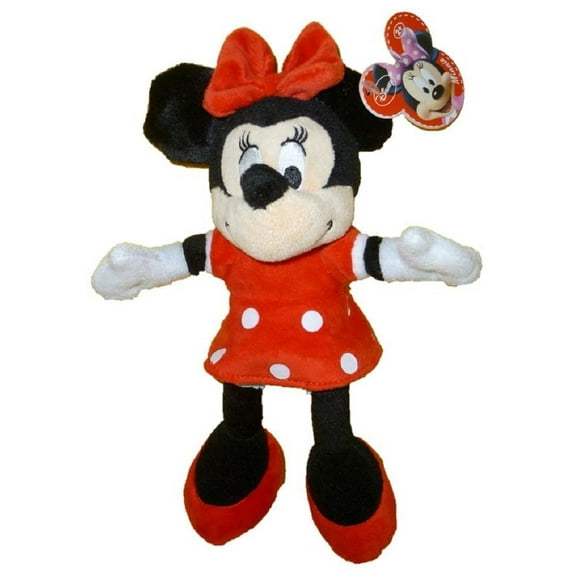 Plush - Disney - Minnie Mouse Red Outfit 9" Soft Doll Toys New 100390