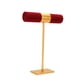 thumbnail image 3 of Soporte para pulseras con barra en T, expositor de pulseras, organizador de cabello con forma de torre Rojo, 3 of 9