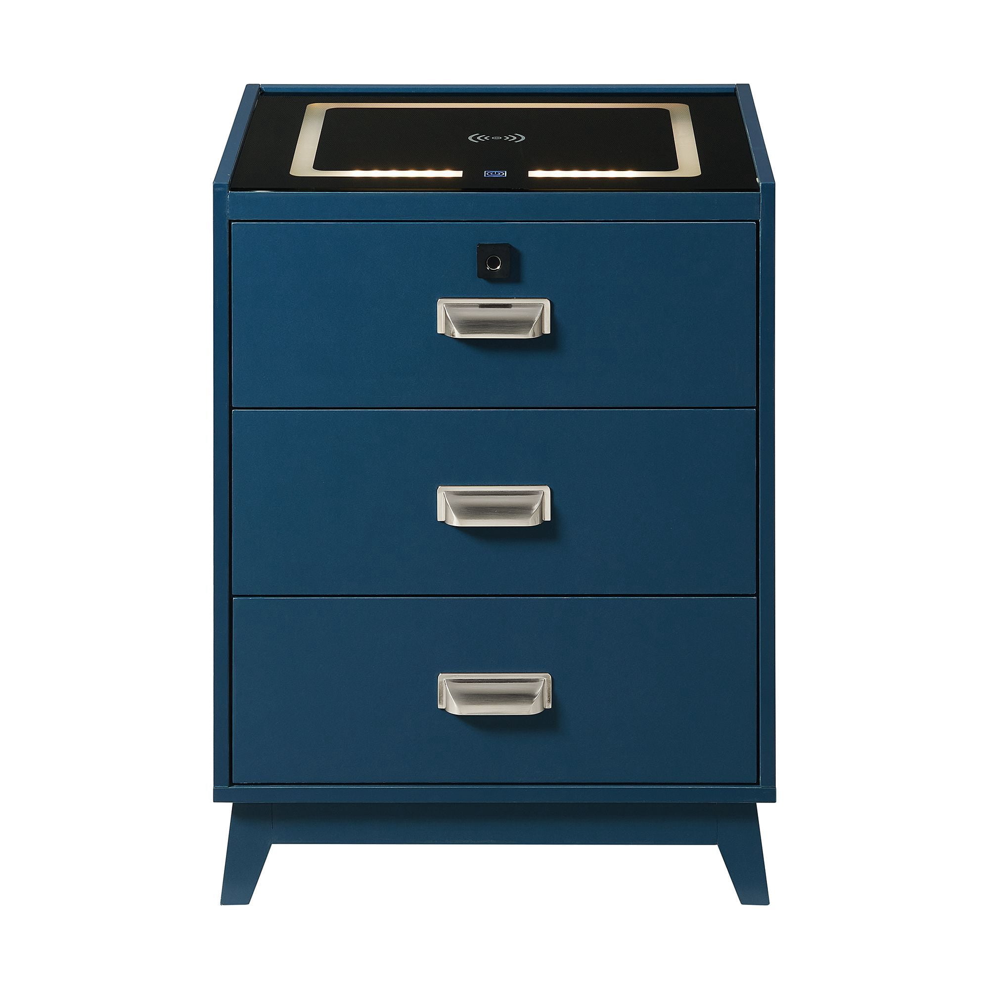 Picket House Furnishings Azura Nightstand with Electronic Features in Blue