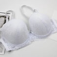 thumbnail image 2 of Womens Bras Middle Age Front Closure Lace Wireless Bra With Adjustable Straps Plus Size Women Bra White 105E, 2 of 7