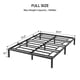 thumbnail image 2 of Base de Cama Metálica– Cama Plataforma sin Resorte, Rieles de Acero, Almacenamiento Debajo de la Cama, Silenciosa, Fácil de Armar, Color Negro, 2 of 8