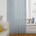 thumbnail image 6 of Sky Blue Plaid Sheer Curtains 84 Inches Long, Farmhouse Buffalo Checkered Gingham Light Filering Curtains, Breathable Simi Curtain Privacy Drapes for Living Room Bedroom Lightweight Window Treatment, 6 of 9