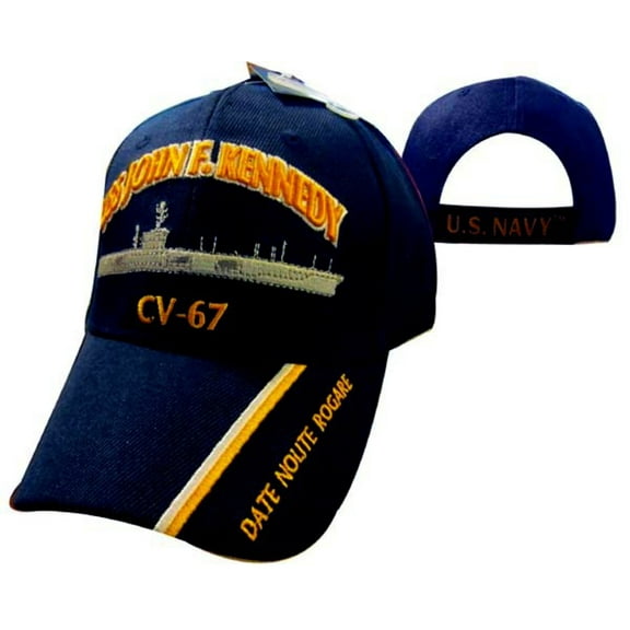 Navy CV-67 USS John F. Kennedy CV-67 Navy Blue Cap