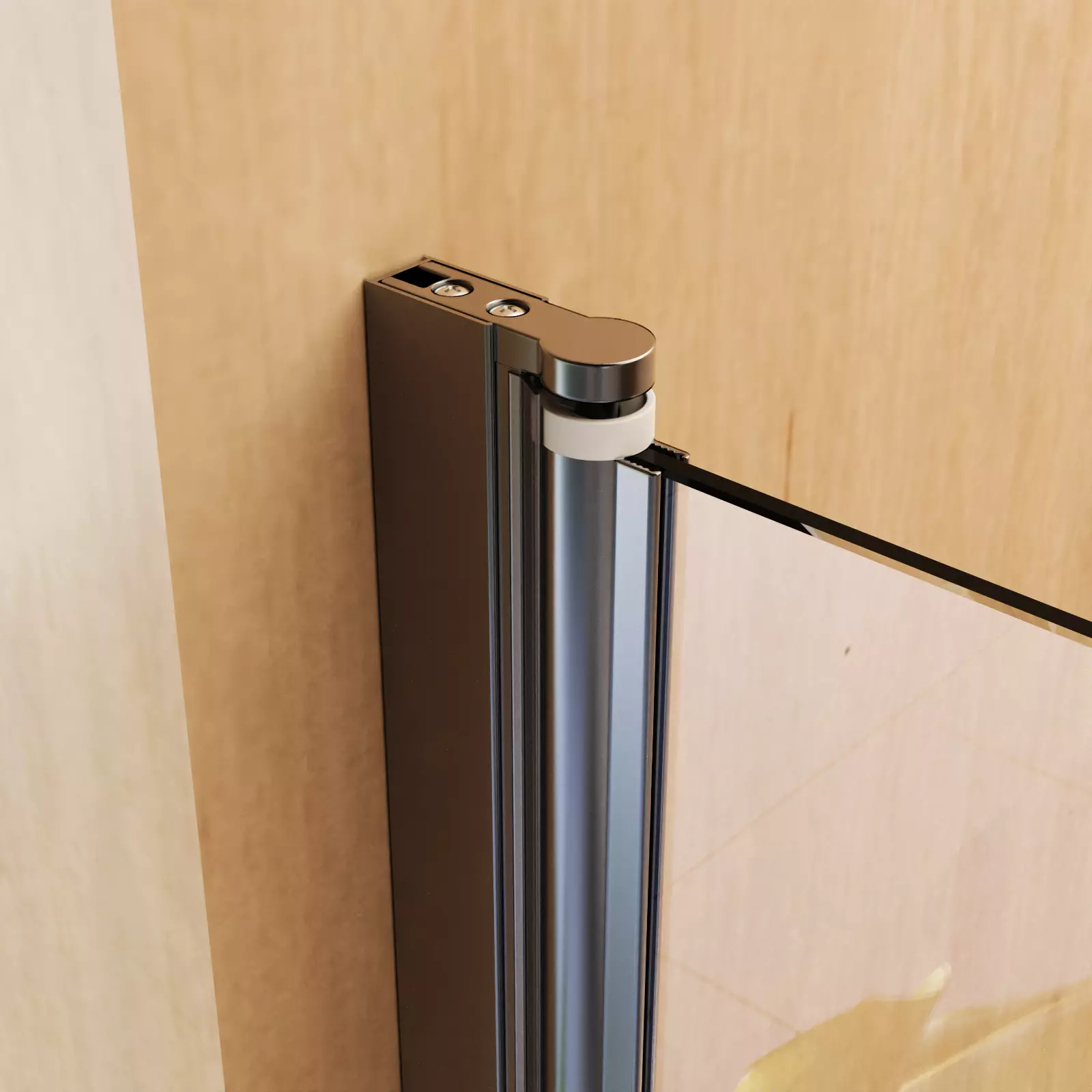 Frameless Pivot Shower Door Panel for Bathtub, 1/4" SGCC Tempered Glass, 31''x55'' Matte Black