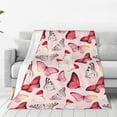 thumbnail image 3 of Yibo Pink Butterfly Blanket Beautiful Butterflies Blankets Ultra Soft Lightweight Cozy for Bed Couch Sofa Birthday Decorations Christmas Decor for Adult Kids Women Girls Friend Lover, 3 of 7