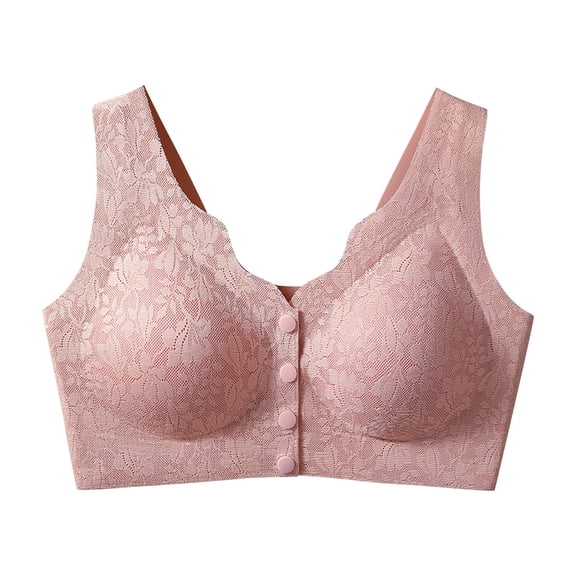 MVRLSH Sports Jelly Bras for Women Wireless Front Closure Prosthesis Pocket Post Surgery Daily Wear Underwear Strapless Bra