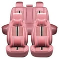 thumbnail image 6 of Maidao Car Seat Covers Leather Set Universal for Suzuki for Celerio/Vitz/Cultus 2008-Present 5 Seats with Pillow Waterproof Front Rear Cushion Protector Pink, 6 of 9
