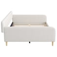 thumbnail image 6 of Euroco Upholstered Queen Size Daybed, Linen Sofa Bed, White, 6 of 10