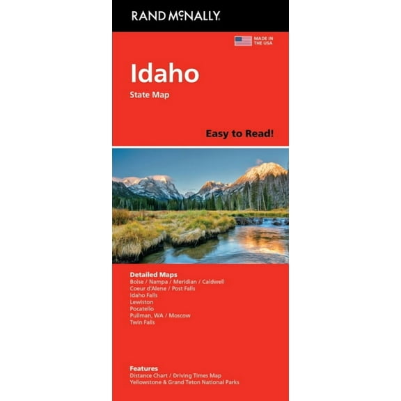 Rand McNally Easy to Read: Idaho State Map, (Paperback)