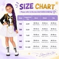 thumbnail image 4 of Girls Halloween Costume, Pop Idol Stage Performance Outfit with Sequin Jacket, Tulle Skirt and Braided Ponytail Extension, 6-Piece Singer Cosplay Set for Dress Up Parties, 4 of 9