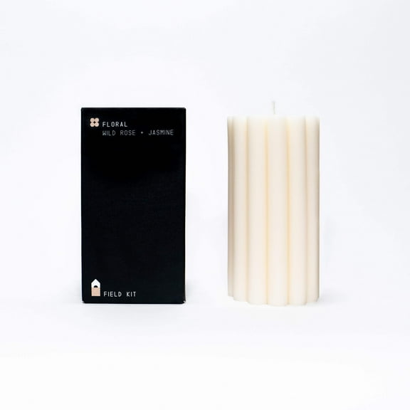 Floral Pillar Candle